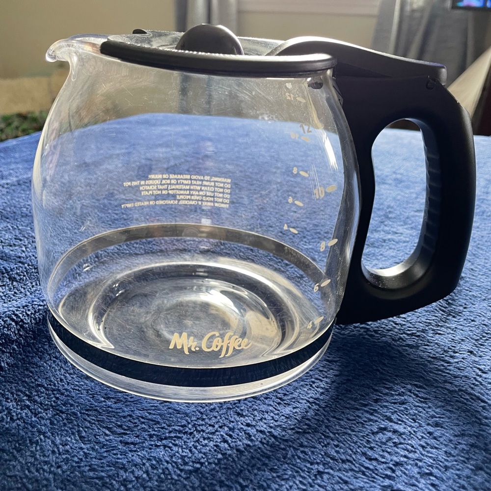Mr Coffee 10-12 Cup Glass‎ Replacement Pot Brown Black